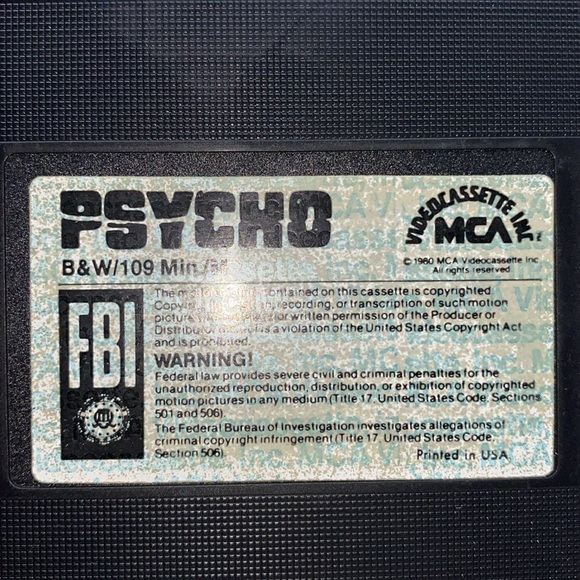 Psycho Alfred Hitchcock’s VHS Video Anthony Perkins Janet Leigh Horror - Picture 6 of 8